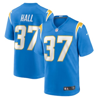 mens nike kemon hall powder blue los angeles chargers game j